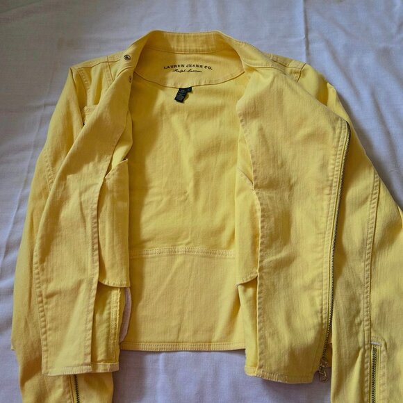 Size Large Ralph Lauren Yellow Full Zip Jacket - Picture 6 of 10